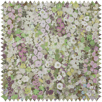HOLLYHOCKS Cotton Linen - Meadow Sample