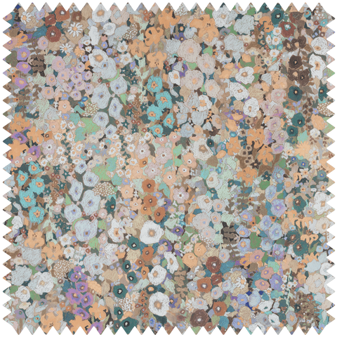 HOLLYHOCKS Cotton Linen - Prairie Sample