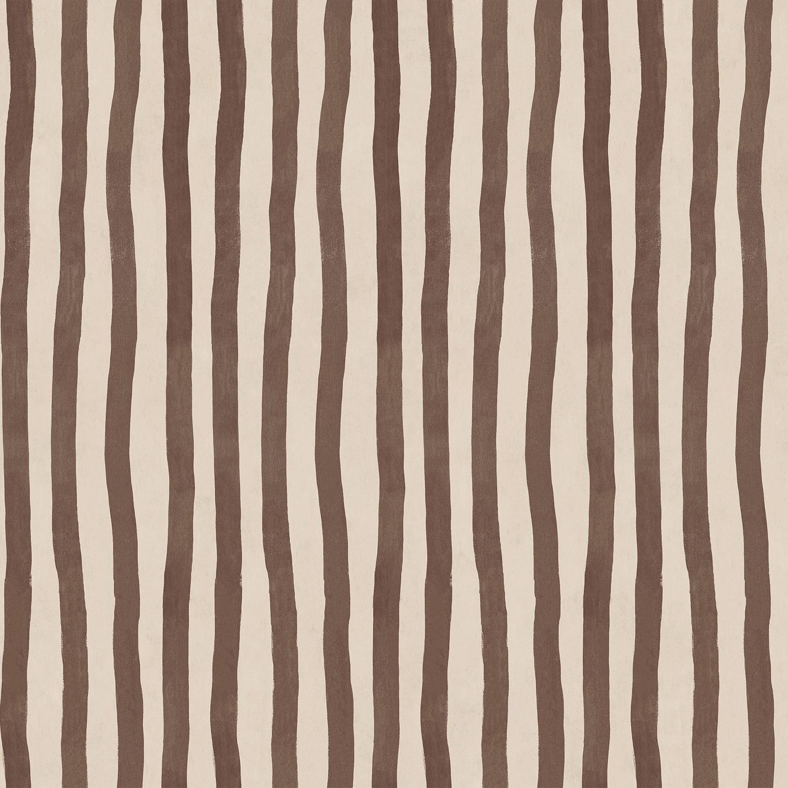ARTIST'S STRIPE Wallpaper - Cocoa Sample