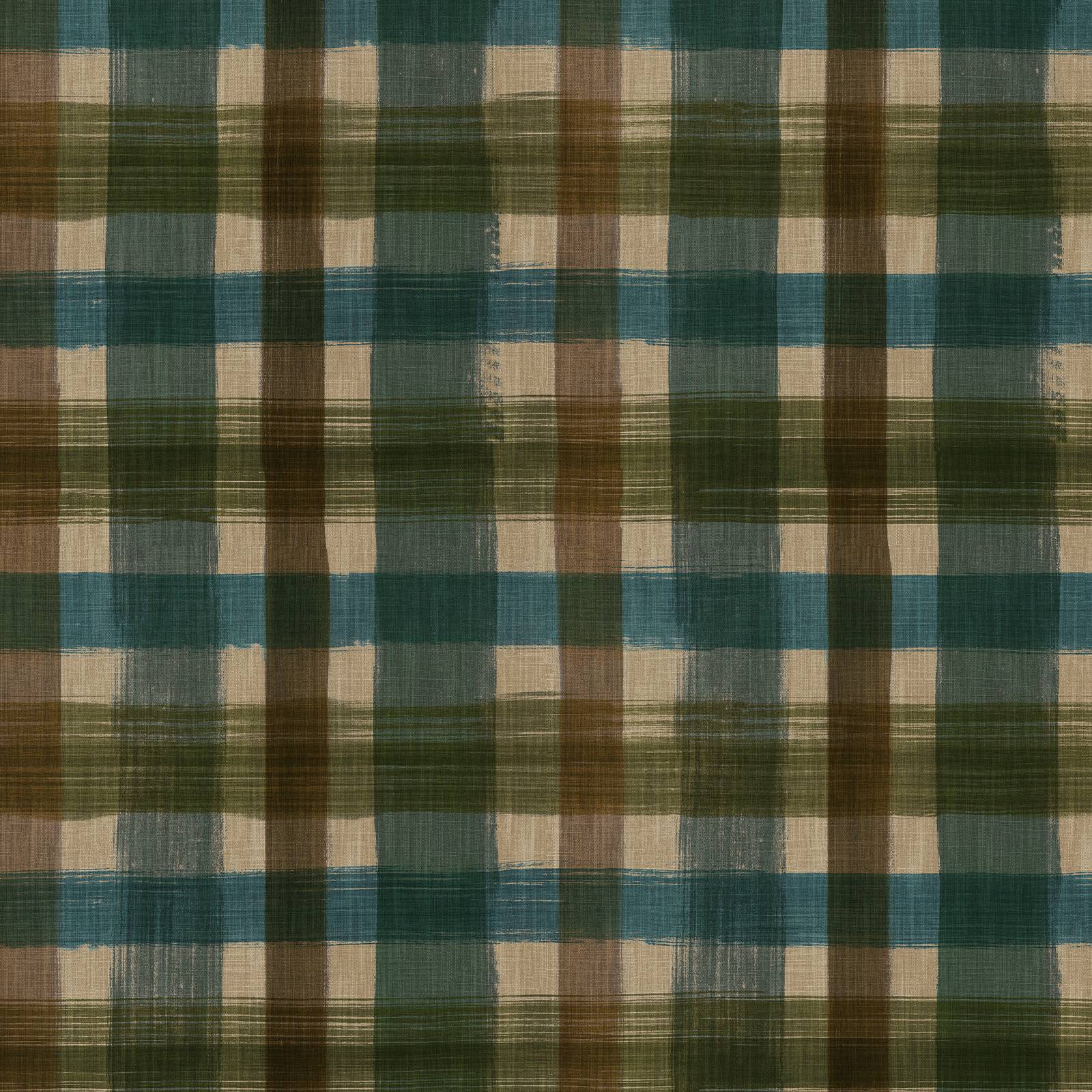 LONDON FIELDS CHECK Wallpaper - Cerulean Sample