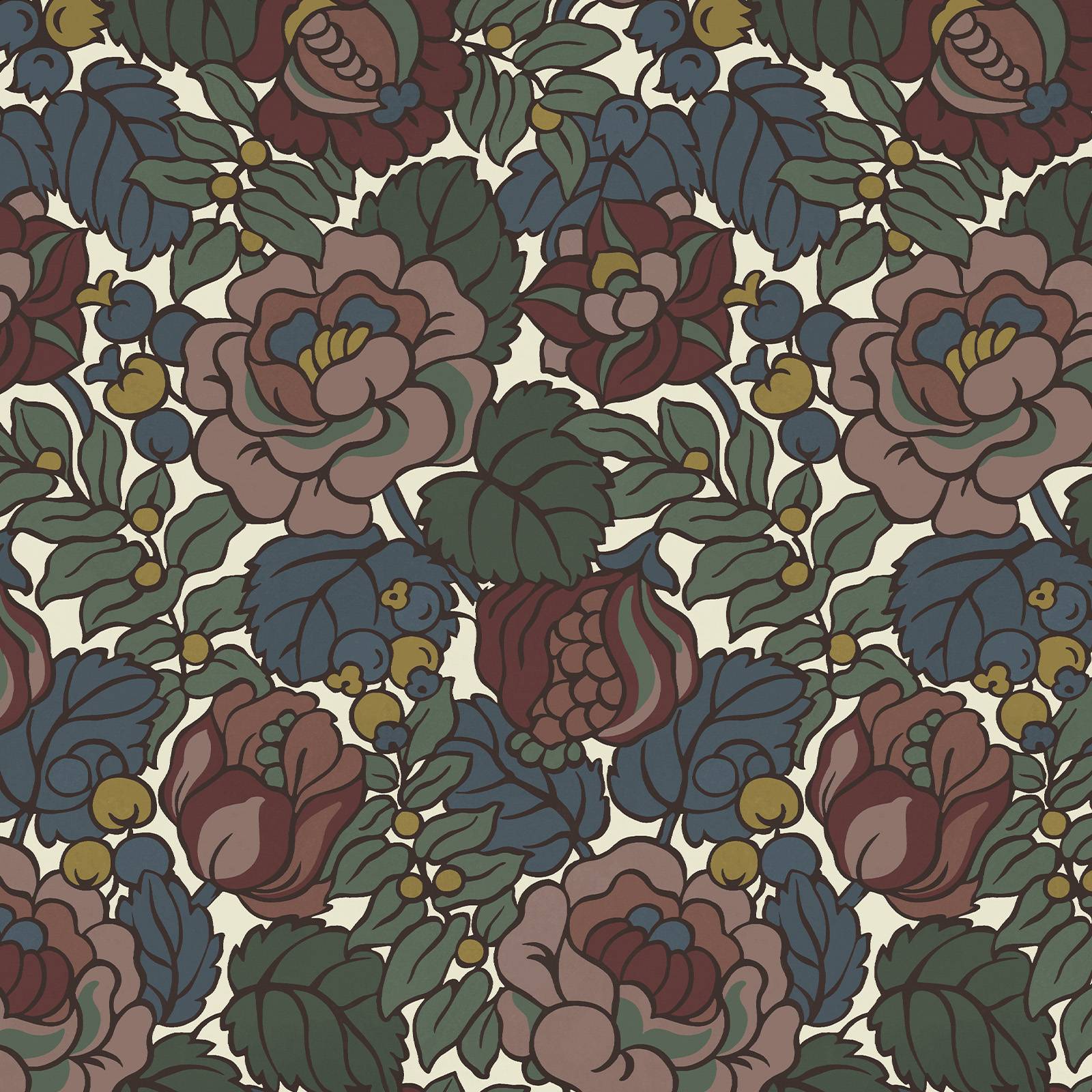 NAVARINO Wallpaper - Carnelian Sample