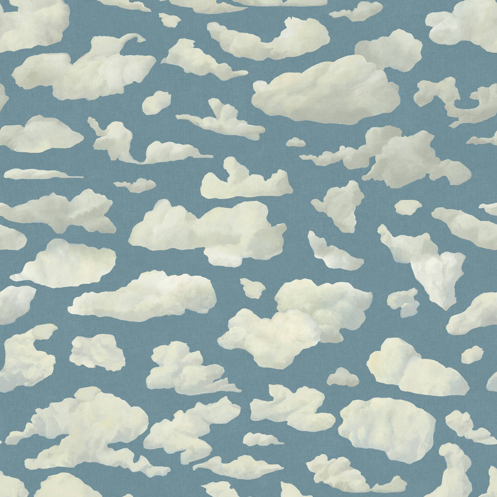 a pattern of clouds on a blue background