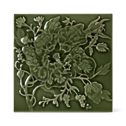 ARTEMIS HIBISCUS Relief Sample  Tile - Laurustine
