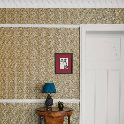 WILD CARD Traditional Wallpaper - Butterscotch secondary image