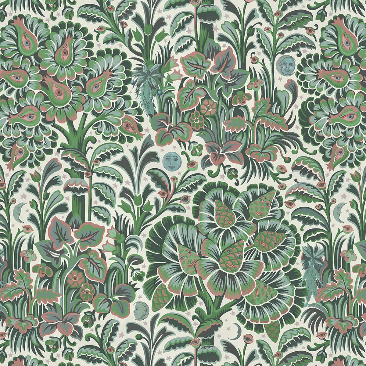 MOON GARDEN MAGNA Wallpaper Sample - Tourmaline