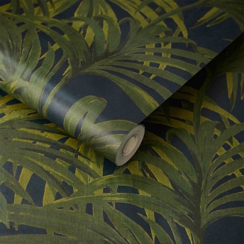 PALMERAL Wallpaper - Midnight & Green